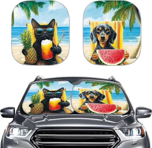 Miniatura 30 de Parasoles personalizados para parabrisas de automóvil, añade tu propia foto, juego de 2 parasoles para parabrisas de automóvil, ajuste universal
