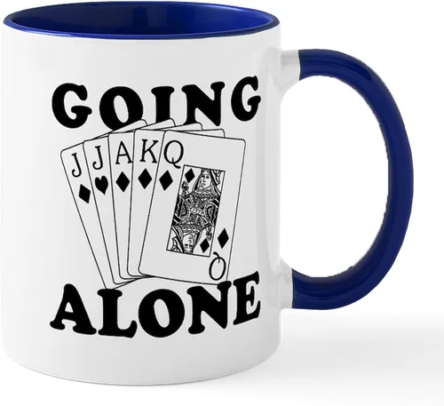 Miniatura 28 de CafePress Euchre Champ Mugs Taza de café de cerámica de 11 oz (11.0 fl oz)