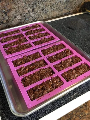 Miniatura 7 de Molde de silicona rectangular grande, 2 unidades de barra de granola de 8 cavidades, moldes de barra de cereales para hornear para barra energética