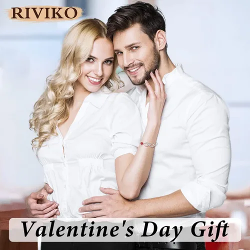 Miniatura 4 de RIVIKO Pulsera con dije de símbolo de corazón de amor infinito para mujer, plata de ley 925, ajustable, cumpleaños, Navidad, día de San Valentín