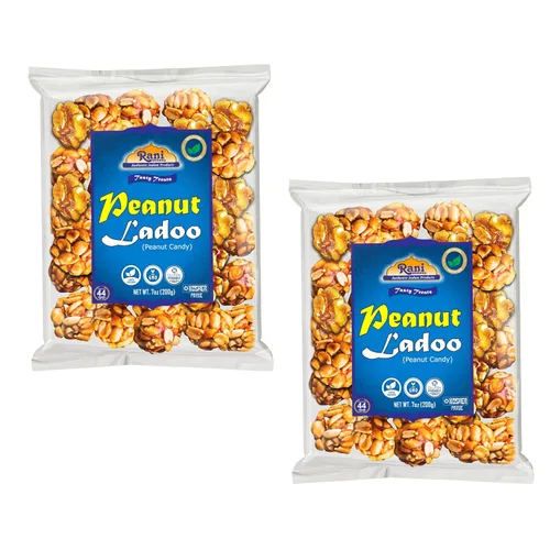 Miniatura 15 de Rani Peanut Ladoo (caramelo frágil de maní redondo) 7 onzas (7.05 oz) ~ Todo natural Vegano Sin colores Apto para gluten Kosher Origen