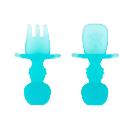 Miniatura 13 de Bumkins Juego de utensilios para bebés, Chewtensils cucharas de silicona para mojar, autoalimentación, destete dirigido por el bebé, aprendizaje
