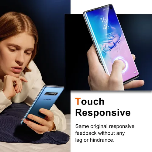 Miniatura 9 de [Paquete de 3+2] Unique Me compatible con Samsung Galaxy S10 de cobertura completa, protector de pantalla de TPU flexible y protector de lente