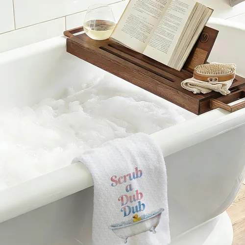 Miniatura 6 de Chicimln - Divertidas toallas de mano de goma para baño, estilo bohemio, para bañera, pato amarillo, toallas de mano decorativas para niños y niñas