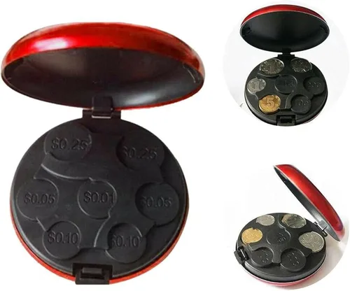 Miniatura 3 de 4 unidades de monedas, dispensador de monedas, monederos, monederos de aluminio