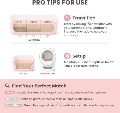 Miniatura 7 de Lady N Pellet Tofu - Arena para gatos con aroma a té Boba, fuerte aglomeración, ultra absorbente, sin polvo, bajo seguimiento, soluble en agua