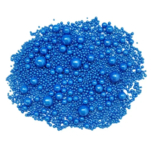 Miniatura 3 de Gránulos comestibles de azúcar de perlas azul real, dulces de tamaño mezclado para hornear, decoraciones comestibles para pasteles, coberturas