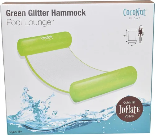 Miniatura 5 de CocoNut Float Hamaca con purpurina para piscina, tumbonas inflables multiusos para adultos, silla de ejercicio y silla de descanso, versátil