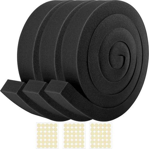 Tlswshsy Cinta de espuma de aire acondicionado de 2 pulgadas x 6.5 pies, 3 tiras de sellado de espuma no adhesiva con punto de pegamento para sello