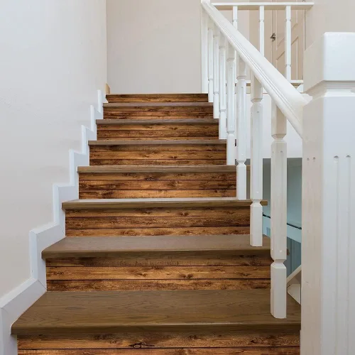 Miniatura 17 de funlife 14 tiras de calcomanías para elevadores de escaleras, vinilo para despegar y pegar, calcomanías decorativas para escaleras, 39.37 x 7.09