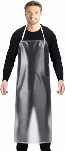 Delantal de plástico impermeable PVC transparente, platos de cocina, lavado, laboratorio, trabajo, carnicero, aseo de perros, unisex, 45.3 x 27.5