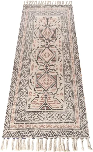 Miniatura 14 de Cifupy Tapete de yoga orgánico hecho a mano con esterilla de yoga de algodón orgánico, alfombra de yoga plegable y antideslizante tejida a mano que
