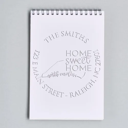 Miniatura 83 de Sello en relieve de dirección personalizado para nuevos propietarios de viviendas, sello redondo de 1-5/8 para dirección de casa, estampado