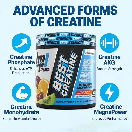 Miniatura 3 de BPI Sports la mejor creatina - Polvo de creatina monohidrato para hombres y mujeres, sal del Himalaya - Fuerza, bombeo, resistencia, crecimiento
