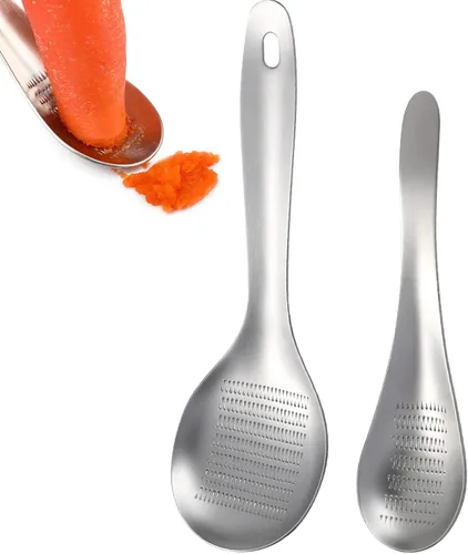 Cabilock 2 piezas de acero inoxidable para ajo y jengibre herramientas para picar fácilmente, apto para lavavajillas para acampar y barbacoa, diseño