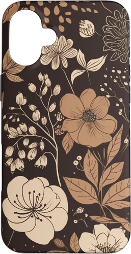 Miniatura 23 de Hazelnut Brown Wildflower Floral Flower Design Case for iPhone 17
