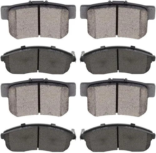 Juego de pastillas de cerámica, D815 D537 SCITOO 8 piezas de pastillas de freno delanteras y traseras para Acura CSX 2006-2011, para Acura ILX
