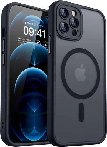 Miniatura 69 de CANSHN Funda magnética compatible con iPhone 17 Pro, mejorada [protección completa de la cámara] [compatible con Magsafe] [mate translúcido] funda