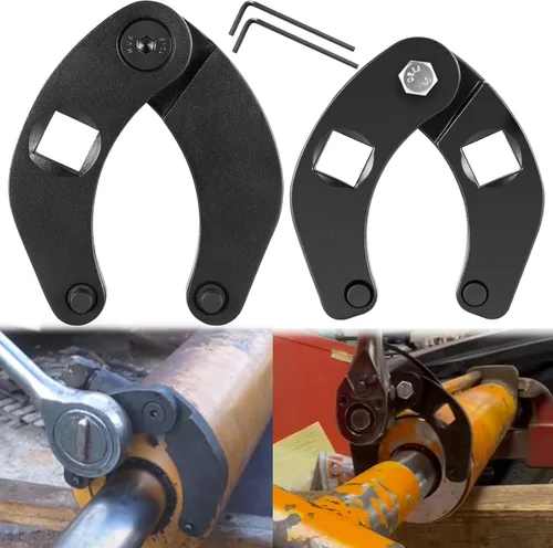Miniatura 10 de Sunluway 1266 Llave de tuerca de casquillo ajustable universal para cilindros hidráulicos en la mayoría de equipos de granja y construcción