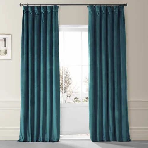 Miniatura 34 de HPD Half Price Drapes Signature - Cortinas opacas de terciopelo extra anchas para dormitorio (1 panel), 100 pulgadas de ancho x 84 pulgadas de Verde