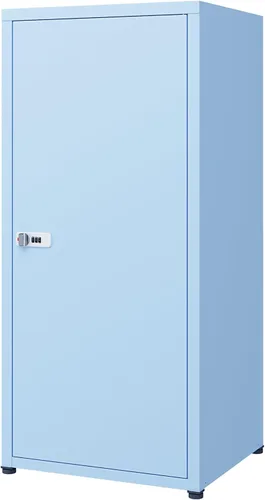 Miniatura 4 de MIOCASA Armario de almacenamiento de metal con cerradura y estantes, gabinete con cerradura de una sola puerta para dormitorio, escuela, jardín