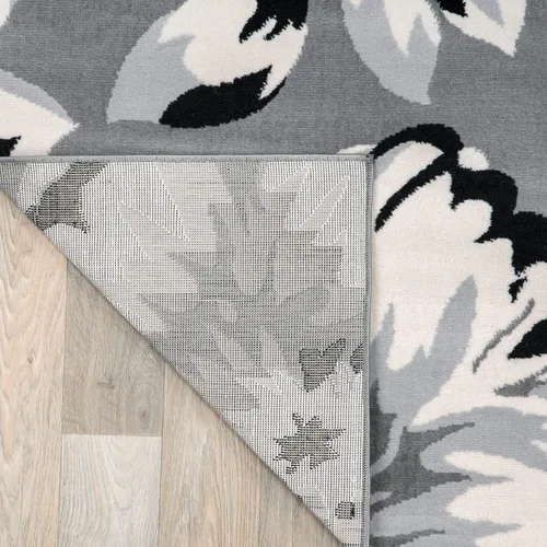 Miniatura 4 de Rugshop Alfombra moderna de diseño floral azul, elegante que no se desprende, 24 x 87 pulgadas para sala de estar, dormitorio, comedor, cocina