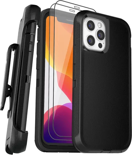 Miniatura 17 de Funda para iPhone 11 con 2 protectores de pantalla, protección contra caídas, cuerpo completo, resistente de servicio pesado, de grado militar, a