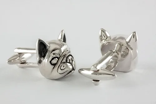Miniatura 3 de zaunick Bulldog francés Gemelos Plata de ley