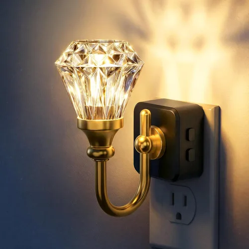 Miniatura 7 de DORESshop Luz nocturna LED, luces nocturnas giratorias que se enchufan a la pared con sensor de luz automática de 3000 K luz nocturna con brillo