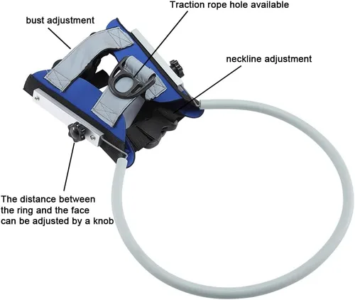 Miniatura 2 de Anillo ciego para perro, arnés ciego ajustable para perro, parachoques ciego para proteger gatos y perros con ceguera, visión borrosa, ojos enfermos
