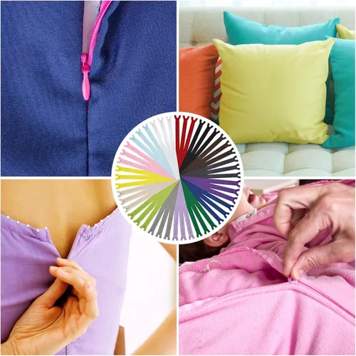 Miniatura 6 de DOITEM - Cremalleras invisibles para costura, 45 unidades de 10 pulgadas, cremalleras invisibles de nailon multicolor para coser y manualidades, 15