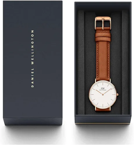 Miniatura 6 de Daniel Wellington Reloj clásico de cuero oro rosa
