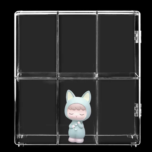 Miniatura 8 de Paquete de 12 vitrinas, escaparate transparente de pie para mini figuras pop, coleccionables, piedras preciosas y mini juguetes, diseño apilable