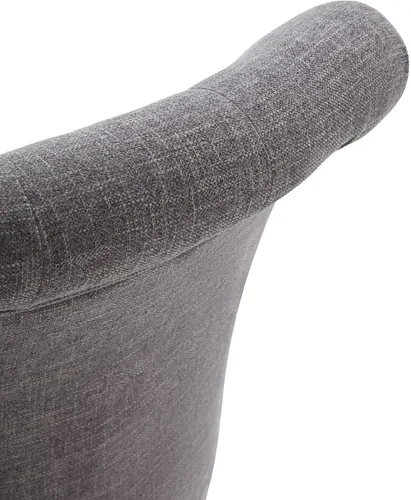 Miniatura 7 de HUIMO Silla de oficina en casa, silla de escritorio tapizada sin brazos con ruedas, altura ajustable, silla de escritorio para computadora con patas