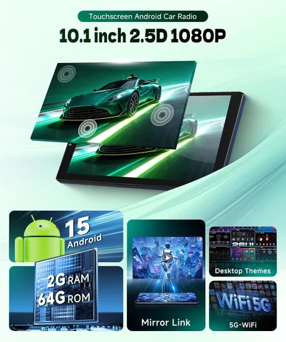Miniatura 7 de para Honda Civic 2006-2011 Estéreo de coche Android Carplay inalámbrico Soporte para Android Auto inalámbrico con WiFi Navegación GPS Cámara