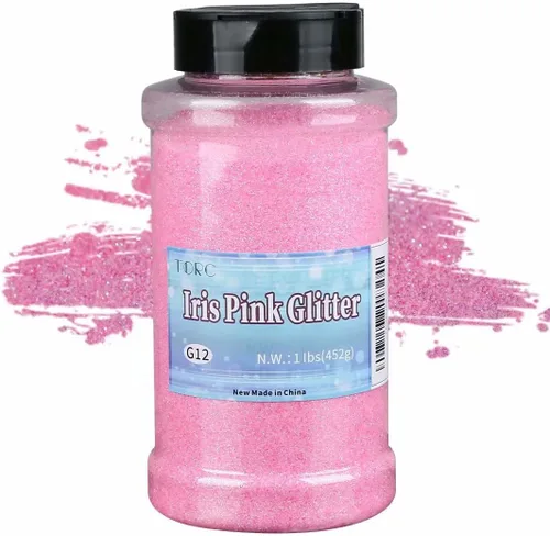Miniatura 21 de TORC Purpurina fina roja de 1 libra y 16 onzas de purpurina en polvo para vasos, resina para manualidades, slime, cosméticos, pintura de uñas, Rojo