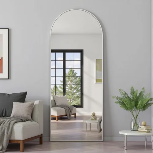 Miniatura 33 de Prywot Espejo arqueado de cuerpo completo, 70"x26" Espejo de pie independiente, Espejos modernos de cuerpo completo con soporte, Espejos de pared