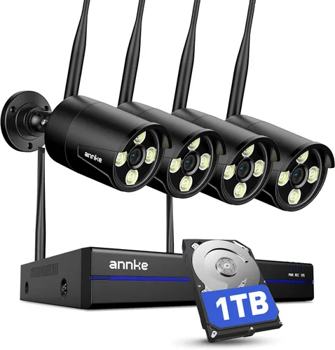 Miniatura 12 de Sistema de cámara inalámbrica ANNKE, NVR de seguridad de 4K ampliable de 16 canales, 8 piezas de cámaras exteriores de 3MP, audio de 2 vías, WiFi