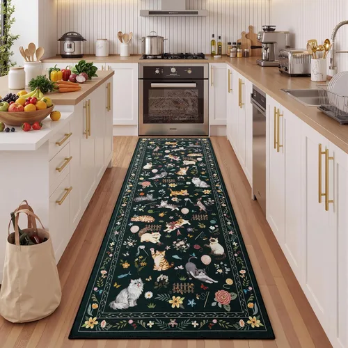 Miniatura 30 de Unirea Alfombra pequeña lavable beige de 2 x 3 para puerta de entrada interior, antideslizante, alfombra de entrada de animales suave para cocina