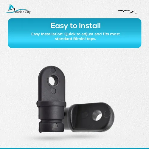 Miniatura 6 de MARINE CITY Black Nylon Bimini Top Eye End Cap, Round Inside Eye End, Lightweight, Outer Diameter, Ideal for Marine, Boats, Yachts, Ships, and