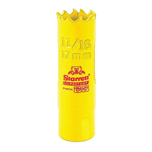 Miniatura 14 de Starrett FCH0100-G - Sierra de agujero recto de corte rápido bimetálica con dientes HSS resistentes a la abrasión, ideal para cortar metal, acero