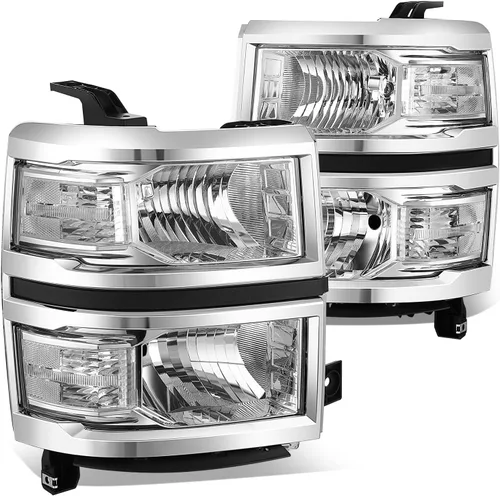 Miniatura 13 de DNA MOTORING HL-OH-CSIL14-BK-AM Faros delanteros negros y ámbar compatibles con Silverado 1500 2014-2015