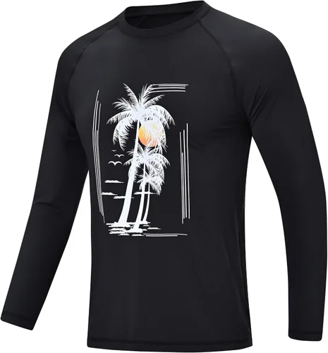 Miniatura 23 de Camisetas de natación de manga larga para hombres Rashguard UPF 50+ Camisa de protección solar UV Atlética Entrenamiento Correr Senderismo Camiseta