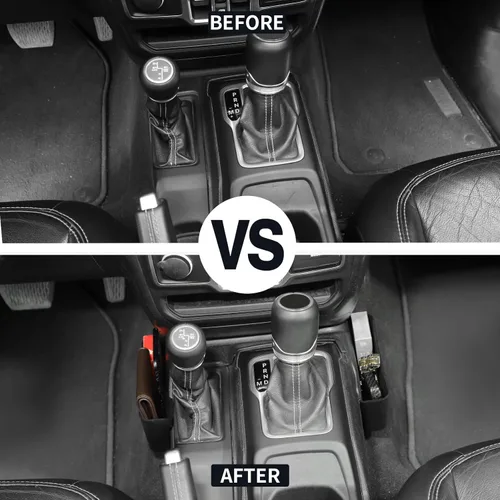 Miniatura 2 de JWWY - Caja de almacenamiento para palanca de cambios compatible con consolas centrales y organizadores de maletero para Jeep Wrangler JL JLU