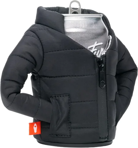 Miniatura 8 de Puffin - The Puffy Jacket - Enfriador de latas aislado de 12 oz I Botella de cerveza y soda aislante, mantiene las bebidas y bebidas frías - Negro