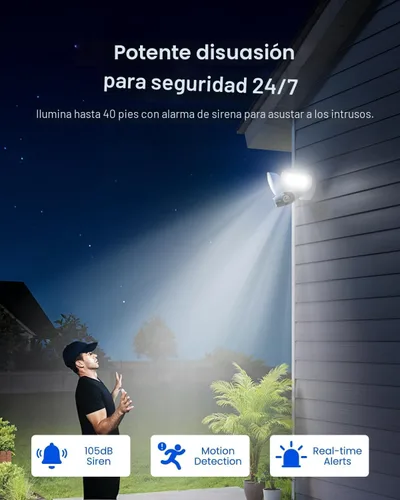 Miniatura 5 de REOLINK Elite Floodlight WiFi, 4K 8MP 180° cámara panorámica con cable reflector, 3000 lúmenes ajustables, búsqueda de video AI local, Wi-Fi 6