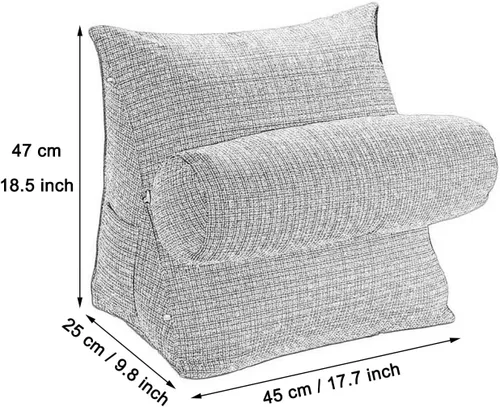 Miniatura 2 de Cojín triangular de cuña para cama, almohada de cuña para dormir, reflujo ácido, embarazo, respaldo ajustable para cama, almohadas de lectura