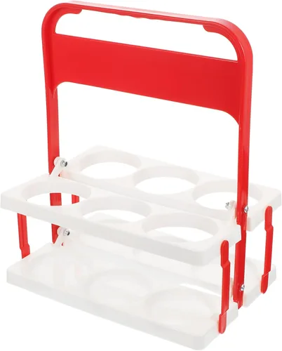 Luxshiny Portador de botellas de cerveza de plástico Soporte plegable para bebidas Estante de botellas de vino Cesta de almacenamiento de cerveza