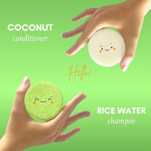 Miniatura 5 de Muun Paquete de 3 barras de champú y acondicionador de agua de arroz, crecimiento del cabello, engrosamiento, fortalecimiento, anti pérdida
