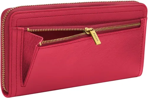 Miniatura 3 de Fossil Logan RFID - Cartera de piel con cierre para mujer con correa de muñeca
